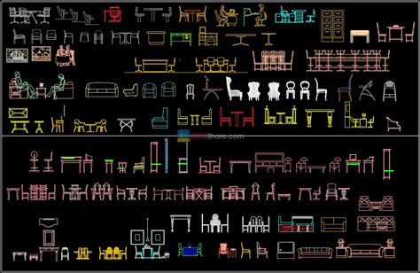 Cad Blocks Outdoor Furniture Dwg Autocad Seating Bloques