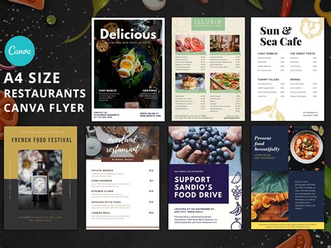 Restaurant Flyer – Canva Templates by Pennyblack Templates on Dribbble