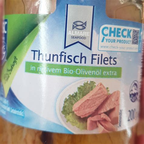 Thunfisch Filets In Nativem Bio Oliven L Extra Almare Seafood Kal Rie