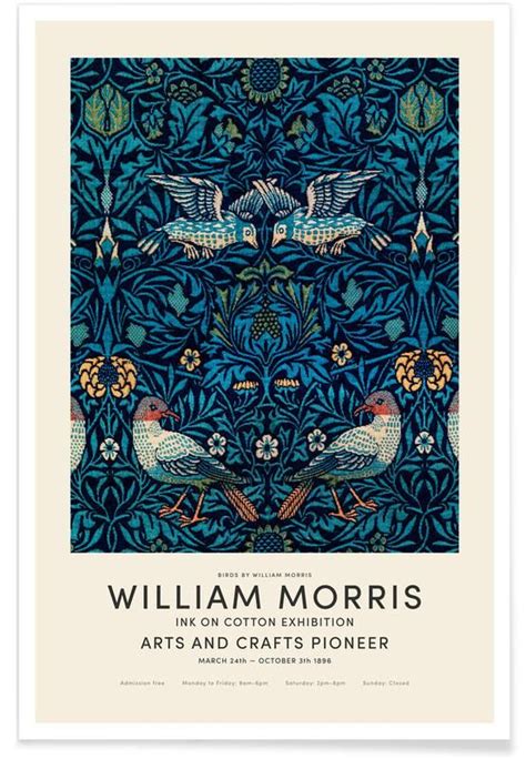 William Morris Birds Exhibition Poster Art Exhibition Posters