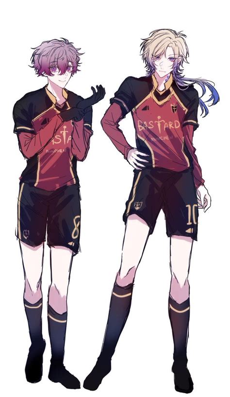 Two Anime Characters In Soccer Uniforms One With Pink Hair And The