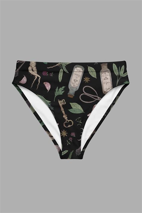 Forest Witch Recycled High Waisted Bikini Bottom Cosmic Drifters