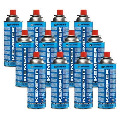 Pack De 12 Bouteilles De Gaz Cartouche Gaz Kemper 227g Butane Un2037