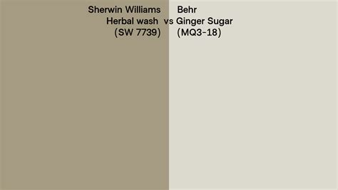 Sherwin Williams Herbal Wash SW 7739 Vs Behr Ginger Sugar MQ3 18