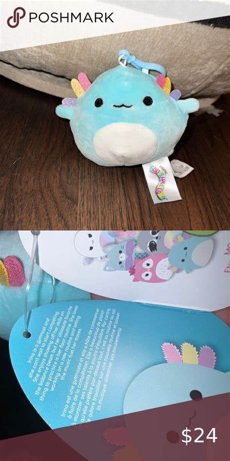 Irina The Axoltol Squishmallow Clip 35 Nwt Clip Squishies Plushies