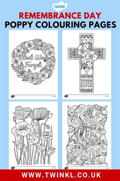 Poppy Colouring Pages Remembrance Day Remembrance Day Poppy