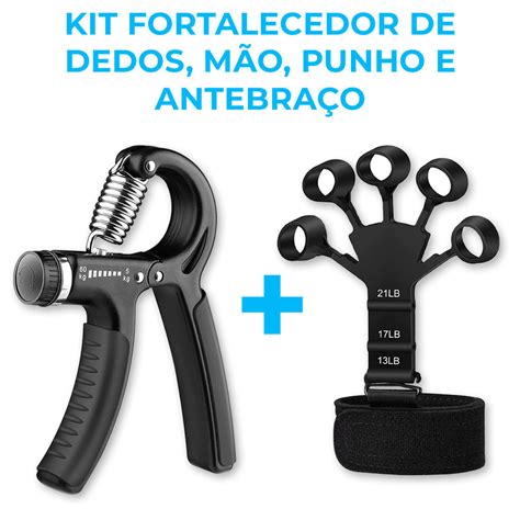 Kit 2 Aparelhos Hand Grip Para Fisioterapia Exercitador Fortalecedor