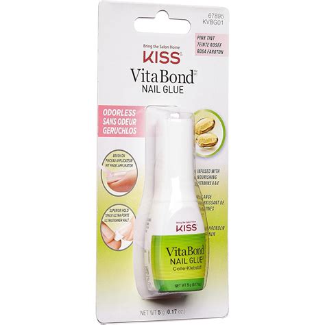 1 Mo Finance Kiss Vitabond Nail Glue Odorless Formula Infused With Nourishing Vitamins A And E