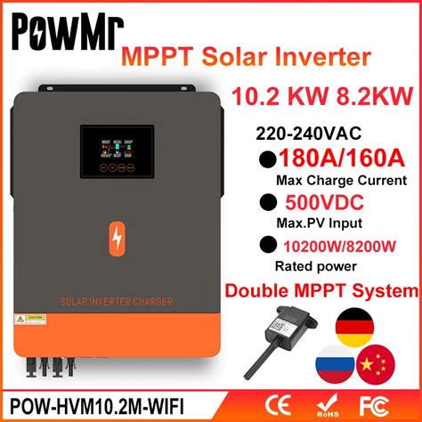 PowMr inwerter sieciowy 10 2KW 8 2KW 6 2KW hybrydowy inwerter słoneczny