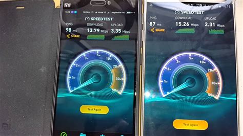 Reliance JIO 4G LTE Speed Test On 2 Phones Connected To Same Tower And