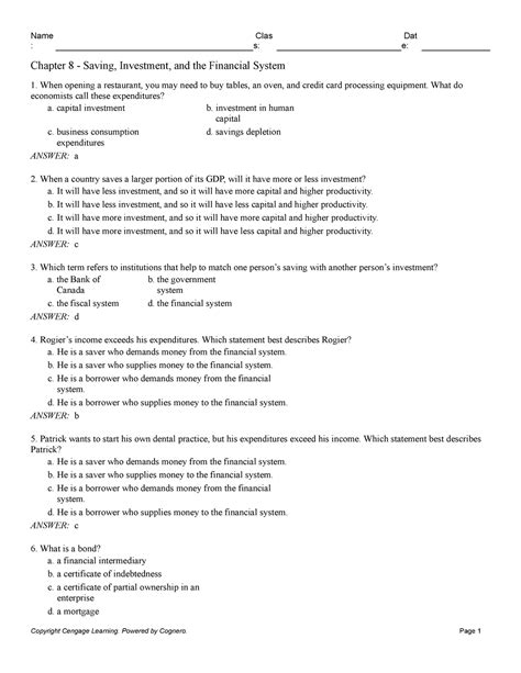 Chapter Saving Investment And The Financial System S E Chapter