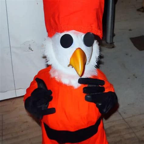 Cute Chicken Dressed As An Inmate Campau Mike Style Stable Diffusion