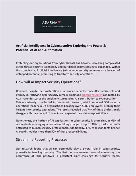 Ppt Artificial Intelligence In Cybersecurity Exploring The Potential