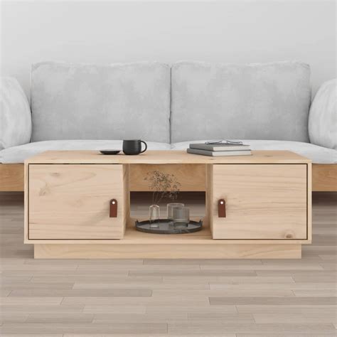 HUA Tables Table Basse 100x50x35 Cm Bois Massif De Pin