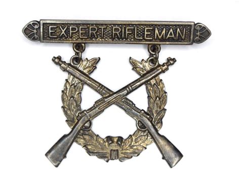 Authentic Sterling Ww2 Usmc Expert Rifleman Rifle Shooting Badge N S Meyer For Sale Scienceagogo