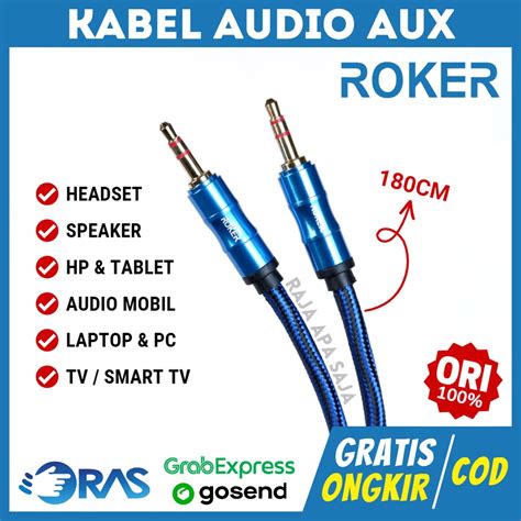 Jual Kabel Aux Audio Mobil Speaker Mm Kabel Spiker Speker Jack Jek