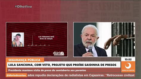 Presidente Lula sanciona veto projeto que proíbe saidinha