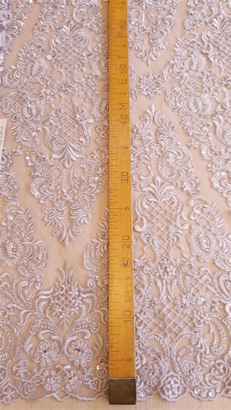 D Kant Stof Beaded Lace Stof Franse Lace Bruiloft Lace Grijs Etsy