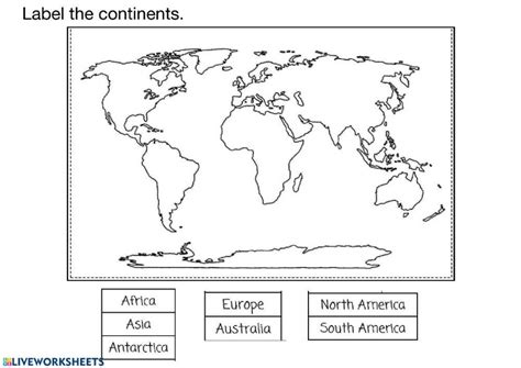 Labeling Continents Worksheet - Have Fun Teaching - Worksheets Library