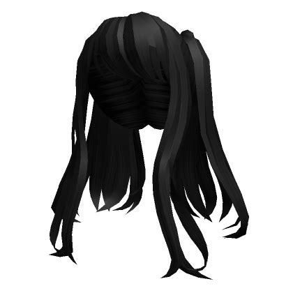 Loose Long Bangs Anime Pigtails In Black S Code Price Rblxtrade