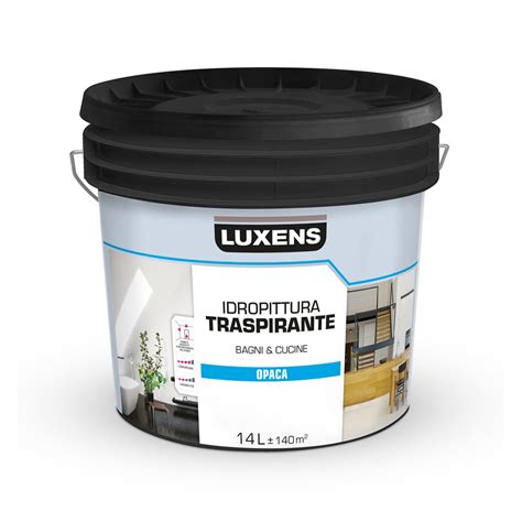 Pittura Per Interni Traspirante Luxens Bagni Cucine Bianco Opaco L