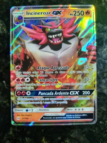 Carta Pokemon Incineroar Gx Em Portugu S Parcelamento Sem Juros