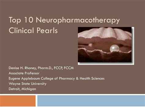 Top Neuro Icu Pharmacotherapy Pearls Denise Rhoney