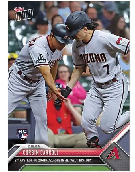 Mlb Arizona Diamondbacks Topps Now Single Card Corbin Carroll