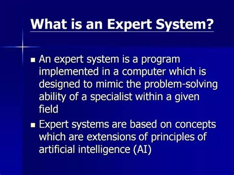 Ppt What Is An Expert System Powerpoint Presentation Free Download