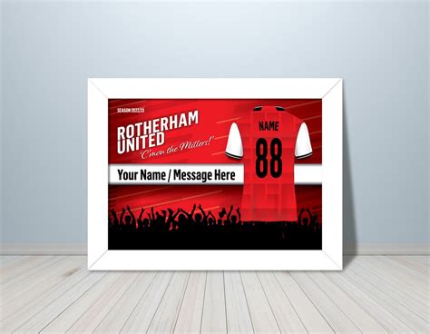 Rotherham United Football Fan Personalised Print Football T