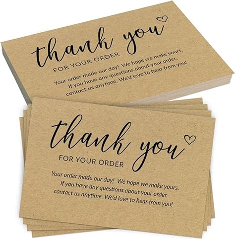 Amazon T Marie Large X Kraft Thank You Cards Small Business