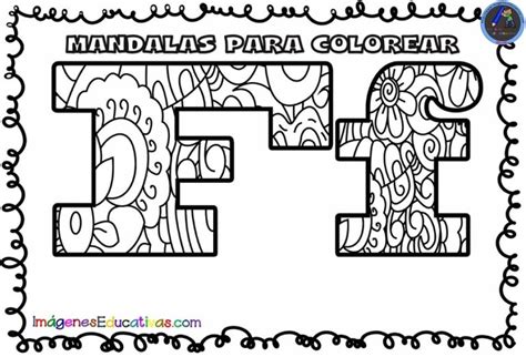 Abecedario De Mandalas Listas Para Colorear Orientacion