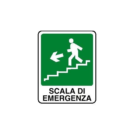 Cartello Scala Di Emergenza Verso Basso Sinistra