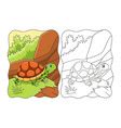 Cartoon A Turtle Walking In The Middle Royalty Free Vector