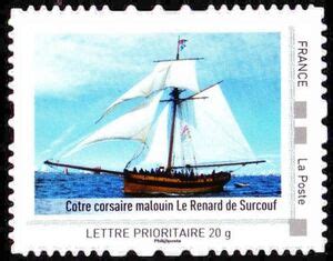 Stamp Cutter Privateer Cotre Corsaire Malouin Renard De Surcouf