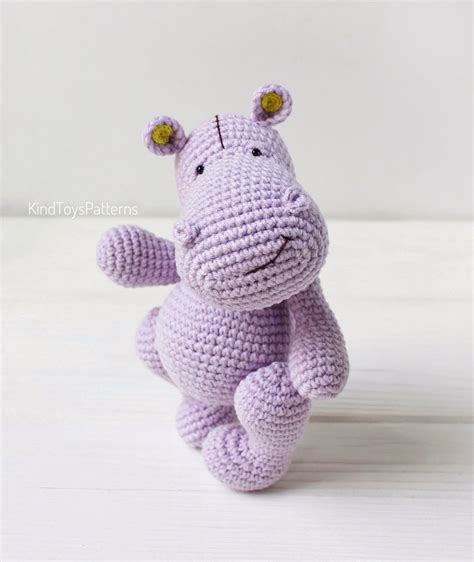 Hippo Crochet Pattern Amigurumi Hippo Tutorial Crochet Cute Etsy