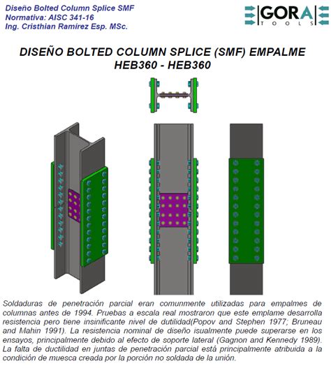 Ejemplo De Dise O Empalme Para Columnas Bolted Column Splice Gora