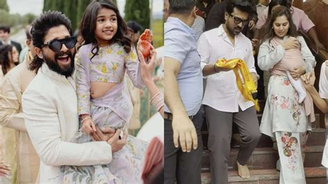 Allu Arjun S Daughter Allu Arha Grooves To Srivalli Song With Ram Charan S Daughter Klim Kaara