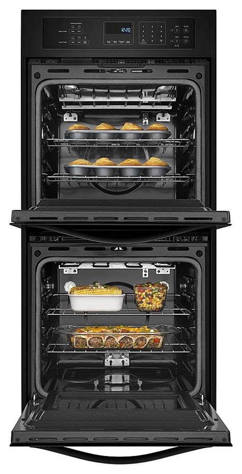 Customer Reviews Whirlpool 24 Built In Double Electric Wall Oven Black Wod51es4eb Best Buy