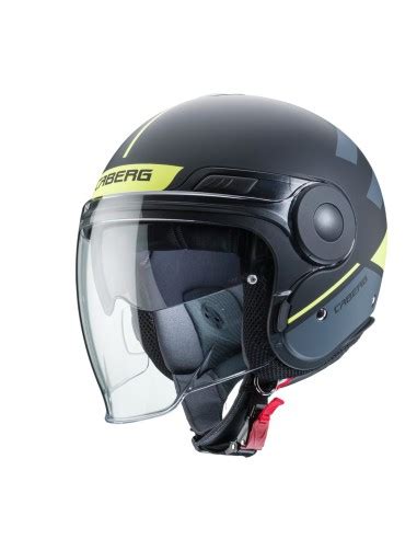 Casco Jet Caberg Uptown Loft Negro Mate Antracita Amarillo Fl