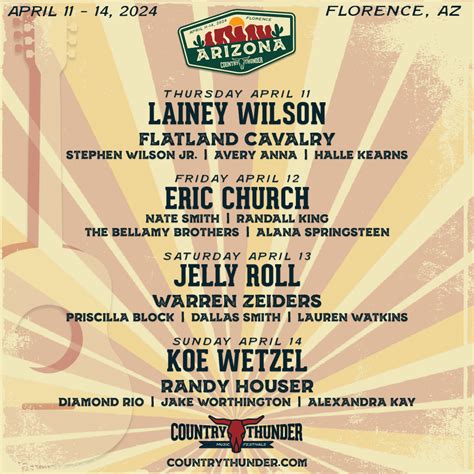 Country Thunder Arizona 2024 Lineup | Grooveist