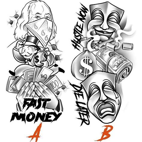 Share More Than 79 Hustle Money Bag Tattoo Drawing Best In Cdgdbentre