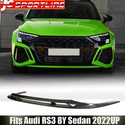 Dry Carbon Fiber Front Bumper Lip Chin Spoiler For Audi RS3 8Y Sedan