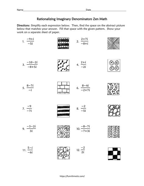 Rationalizing Imaginary Denominators Zen Math Funrithmetic