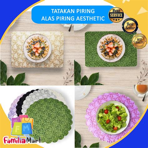 Jual Tatakan Alas Piring Meja Makan Tahan Panas Bahan Premium Aesthetic