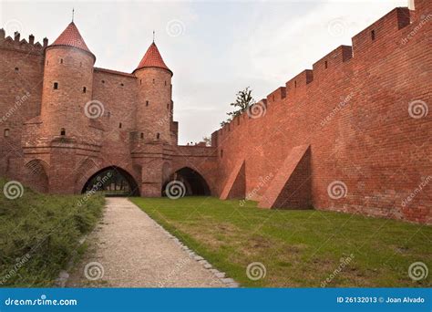 Barbican Castle in Warsaw S Old Town Stock Image - Image of grass ...