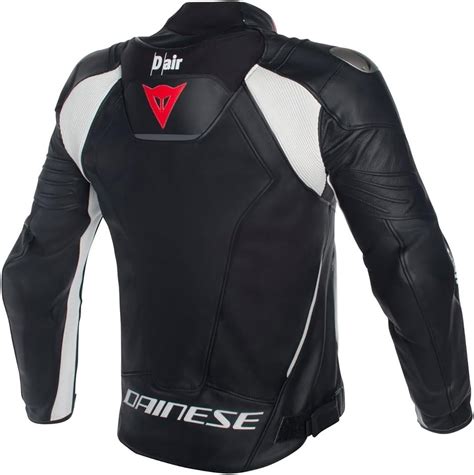 O B O H Moto Dainese Misano D Air Perf Jacket Black Black White