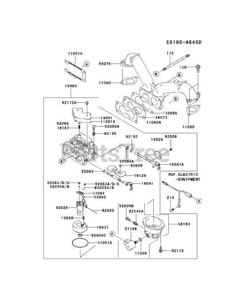 Kawasaki Fh641v Es17 Kawasaki Engine Carburetor Parts Lookup With