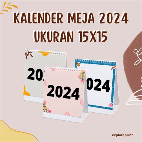 Jual 15x15cm Kalender Meja 2024 Custom Desain Sendiri Murah Shopee Indonesia