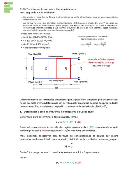 Aula 11 Asem7 Resolução Dos Exemplos Pdf Resistência Dos